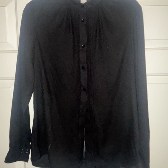 H&M Black Casual Button Down Shirt with Classic Collar - Picture 1 of 2